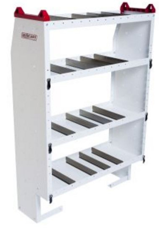 Upgrade your van storage | Weather Guard Van Storage System Shelf Unit | Deeper shelves, easy assembly, white, steel