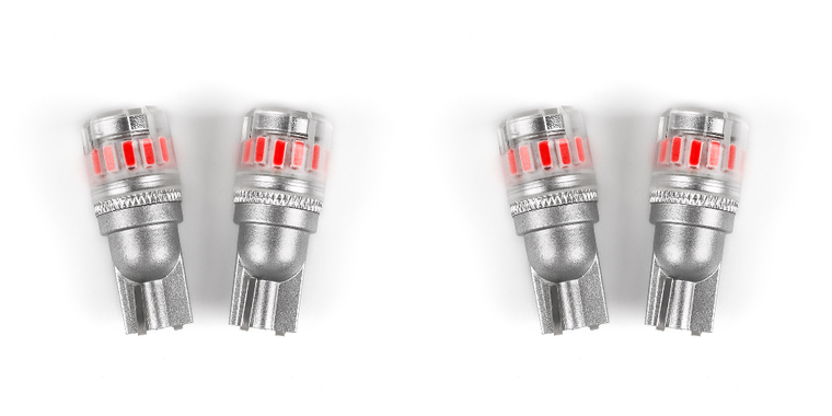 2x Tiny Monster Eco LED Side Marker Bulbs | Bright Red 600 Lumens | 360 Degree Illumination