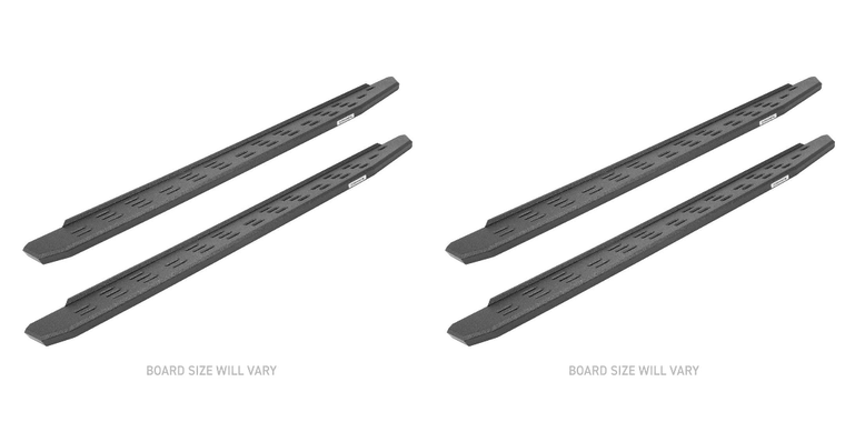 2x Durable Steel Running Board Component for Go Rhino Nerf Bar | 7" Wide, Cab-Length, Complete Kit with Brackets and Steps