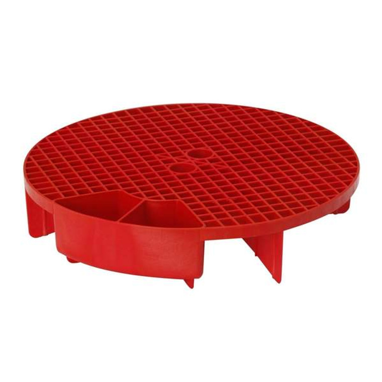 Shurhold Bucket Insert 2402 Bucket Grate; For Use With 5 Gallon Capacity Bucket; Two Built-In 3 Ounce Measuring Cups; Red; Single