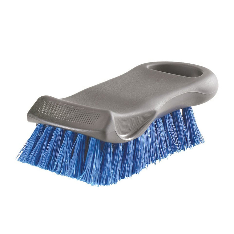 Powerful Blue Scrub Brush | Small Stiff Brush for Cleaning and Buffing | Perfect for Upholstery & Floor Mats