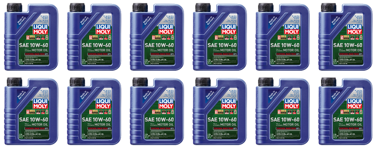 12x Liqui Moly Oil 2068 Synthoil Race Tech; SAE 10W-60; Synthetic; 1 Liter Bottle; Single