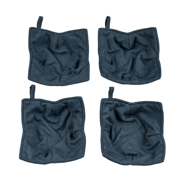 Lippert Cooking Mitt Set | Withstands 400°F | Navy Polyester | Microwave & Washable | Pack of 4