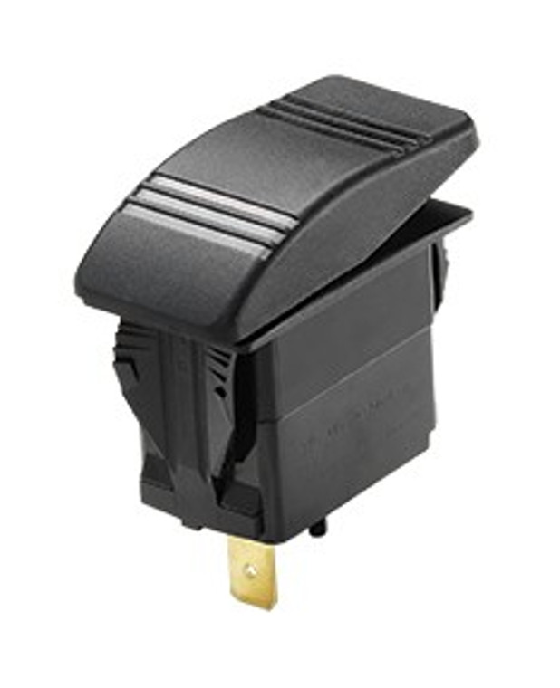 Durable 12V Marine Rocker Switch | Illuminated with Safety Cover | SPDT for Large Current Loads