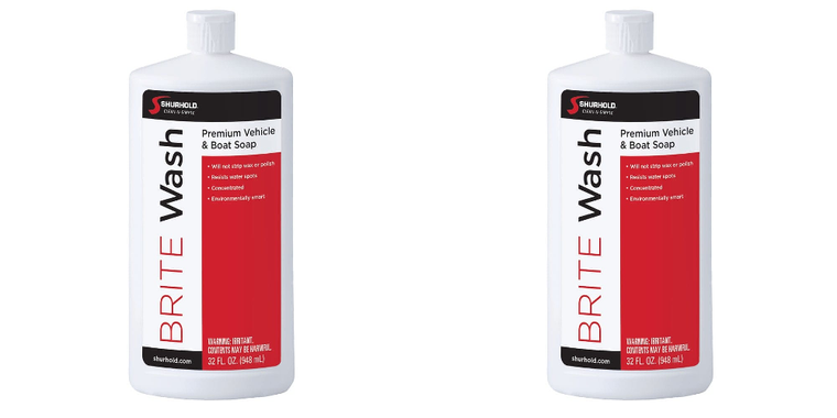 2x Shurhold Brite Wash Liquid Car Wash | Removes Salt/Grime & Dirt | Made in USA