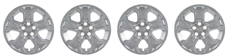 4x Transform Your Ford Edge with IMPOSTOR 18 Inch Wheel Skins | Set of 4 | Chrome Plated ABS | Snap-On Technology