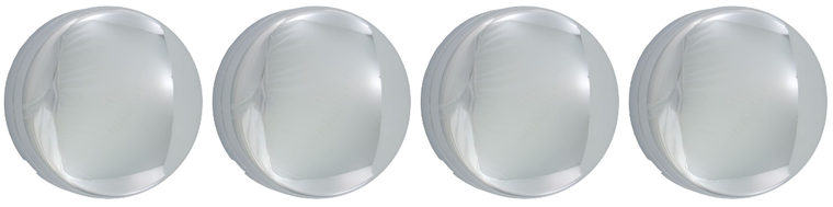 4x Dodge Ram 3500 Wheel Center Caps | Chrome Plated Set of 2 | Snap-On Design, Direct Fit | ABS Plastic