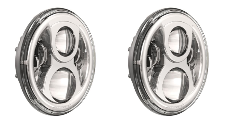 2x Upgrade Your Drive with J.W. Speaker 8700 Evolution 2 LED Headlight Assembly | Ultra-Bright, Dual Burn High Beam, DOT Approved