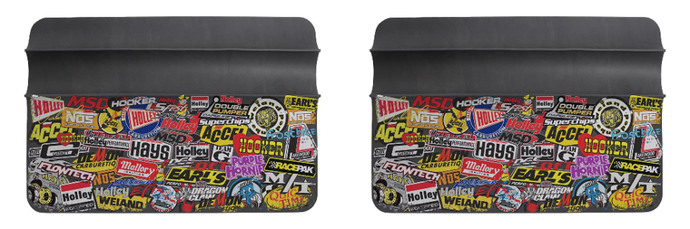 2x Ultimate Fender Cover | Holley Sticker Bomb Design | PVC Foam & Nylon Mesh | Protect Your Ride in Style!