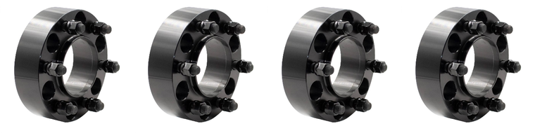 4x 2022-2023 Toyota Tundra Wheel Adapter | Black Anodized Billet Aluminum | 6x139.7 MM | Improve Handling