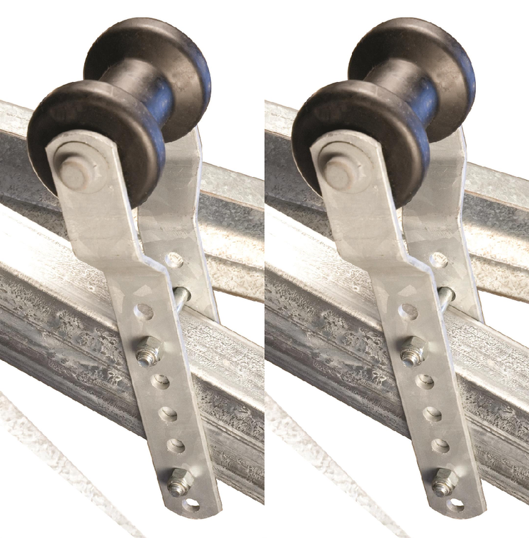 2x USA Made Boat Roller Bracket | Fits 3" Tongue | Adjustable 5" Roller | Corrosion-Resistant Steel