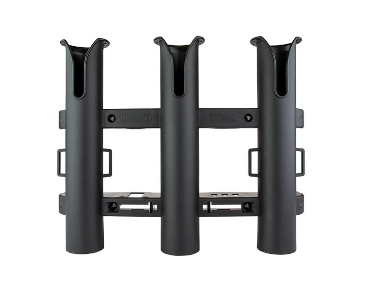Sea Dog Triple Threat Fishing Rod Holder | Holds 3 Poles + Accessories | USA Made Polypropylene | Easy Installation