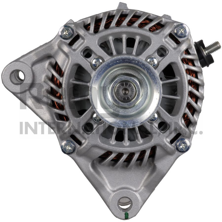 Remy International Alternator/Generator 11173 Alternator/Generator; Premium Remanufactured; OE Replacement; Alternator; 8 Millimeter x 1.25 Positive Battery Output Terminal; Internal Fan; Model MIIDA58G; 52.4 Millimeter Nominal Pulley Diameter