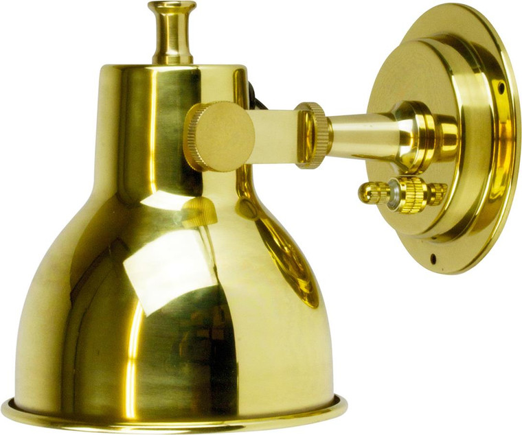 Sea Dog Small Reading Light | 15W DC Bayonet Style Bulb | Bulkhead/Wall Mount | Polished Brass | Made in USA