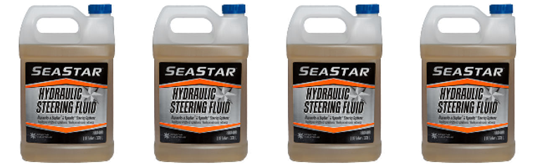 4x SeaStar Boat Hydraulic Steering Fluid | 1 Gallon, Max Steering Life Performance | Use With Hynautic / BayStar Systems