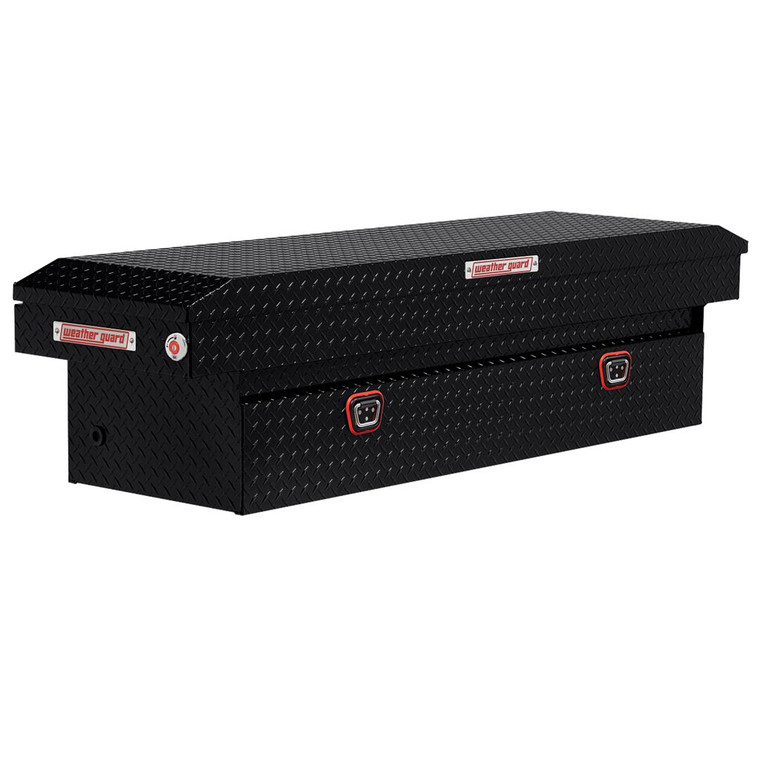 Ultimate Security and Durability | Weather Guard Crossover Tool Box, 20x72x18 Inches, Single Lid, Aluminum, 11 Cu Ft Capacity