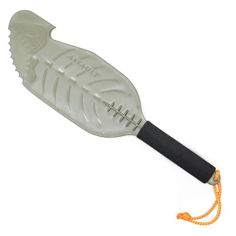 Backwater Assault Emergency Marine Paddle | Strong Plastic, Olive Green, Slim & Lightweight, Made in USA