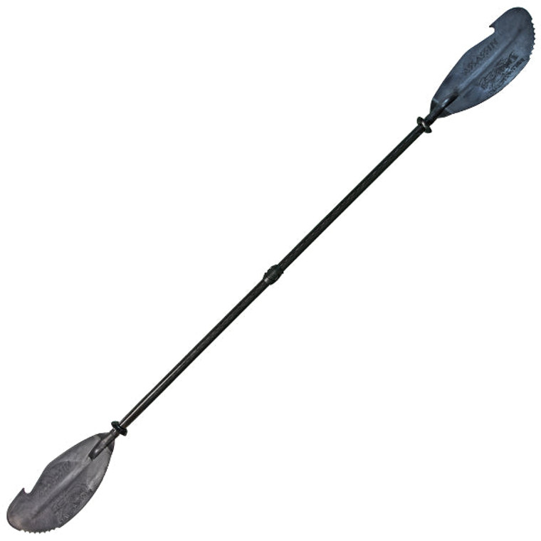 Yak Gear Marine Paddle 06-0017 Backwater Assassin; Kayak Paddle; Adjustable From 98-1/2 To 102-1/2 Inch Length; Black; Plastic With Nylon Blade; Single; Hook And Teeth Blade Design; With Drip Rings