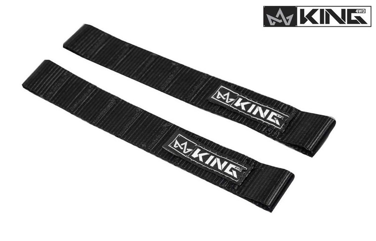 Upgrade Your Door Check Straps with King 4WD Black Nylon Set | Heavy-Duty, Six Way Adjustable, Reinforced Stitching