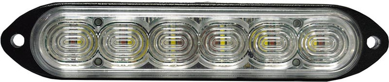 Ultra Thin Tri-Color Star Warning Light | Flush Mount Oval LED Clear Lens with 18 Flash Patterns