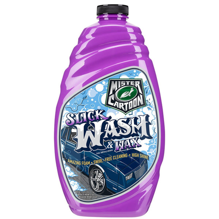 Mr Cartoon Liquid Car Wash | Deep Clean with Wax, Apple Scent, Gentle on Paint