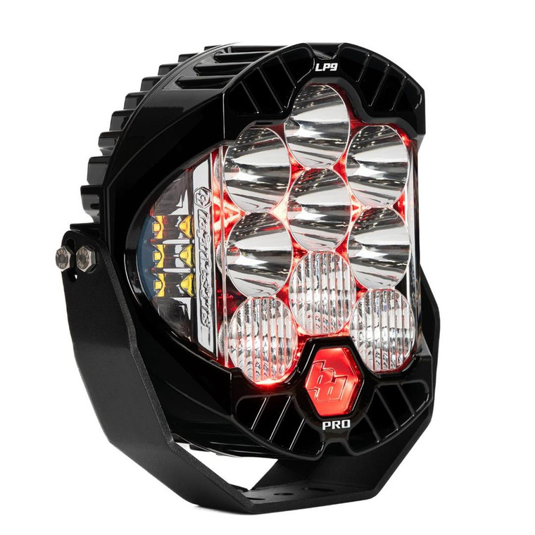 Illuminate the Night with Baja Design LP9 Pro Driving Light | Clear Lens | Red Backlight