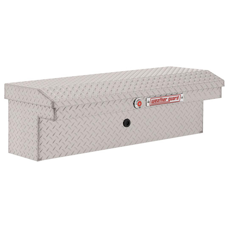 Weather Guard Lo-Side Single Lid Tool Box | High-Security Locking System | Clear Powder Coat Finish