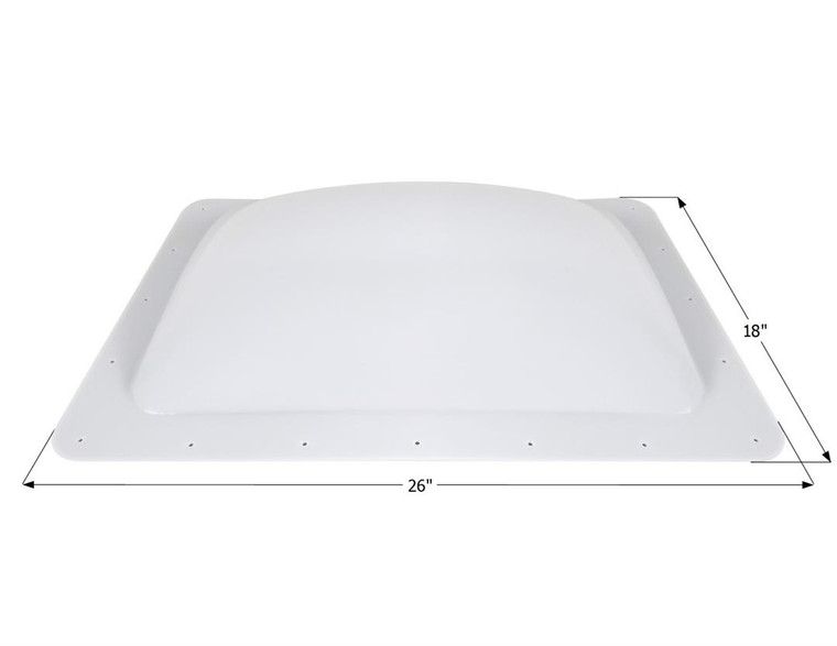 Icon 5 Inch High Bubble Type Dome Skylight | White Polycarbonate, Easy Install | North America-made