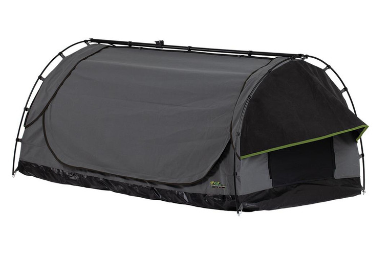 Ironman 4x4 Ridge Pole Swag | Waterproof Poly-Cotton Canvas | Spacious Dome Design | PVC Base | Complete Setup