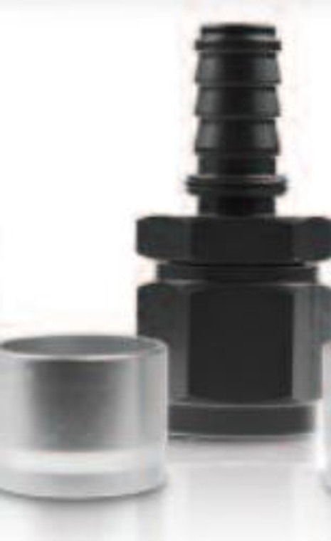 Custom Designed -6 AN Straight Hose End Fitting | Anodized Aluminum | Easy Pre-Assembly | Swivel Ends | Limited Warranty