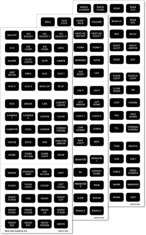 180 High-Quality Black/White ST Blade Fuse Block Labels | Weatherproof Material