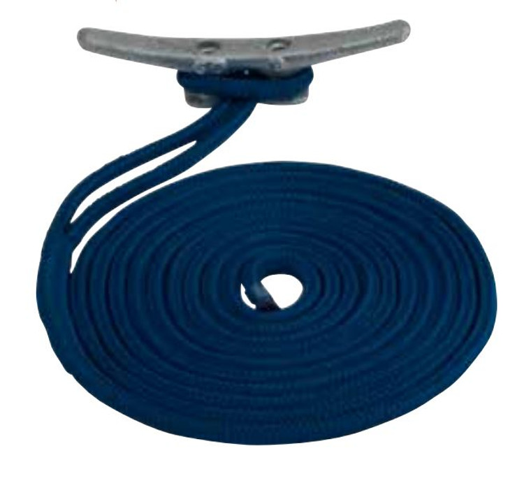 Sea Dog Premium Double Braided Boat Dock Line | 960lbs Working Load | 4400lbs Strength | 1/2in x 15ft | Navy