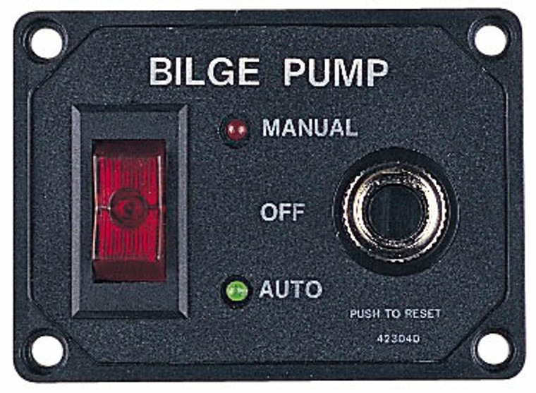 Sea Dog Deluxe Bilge Pump Switch | Three-Way Automatic/ Manual | LED Indicator | Corrosion Resistant