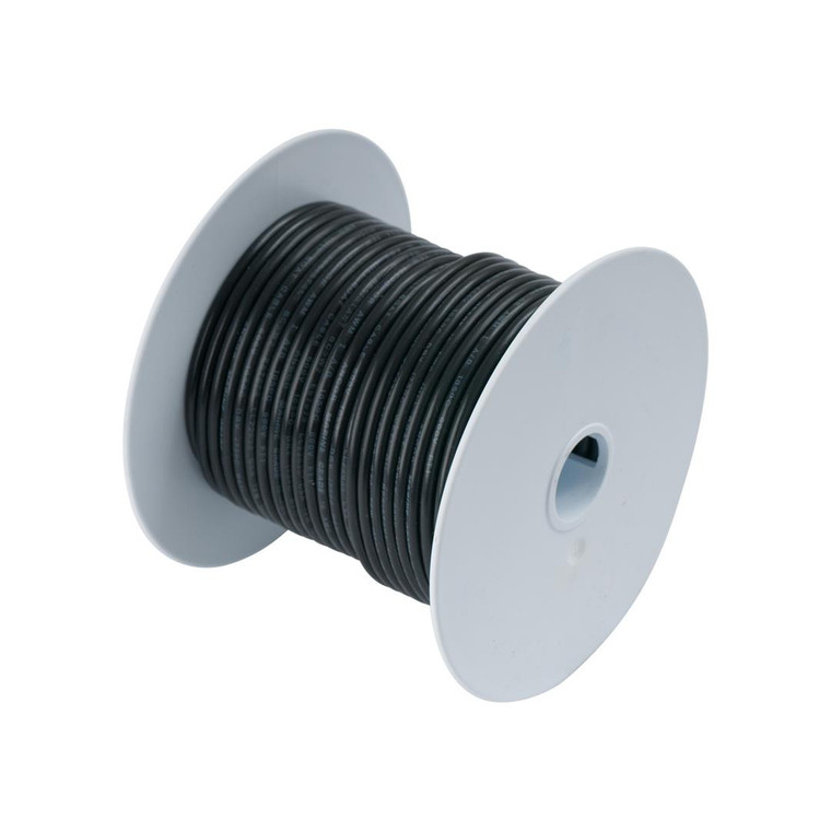 Marine Grade Black Negative Battery Cable | 100 Feet Spool, 4/0 Gauge | Premium Vinyl Insulation, Tinned Copper, UL/CSA/ABYC Certified