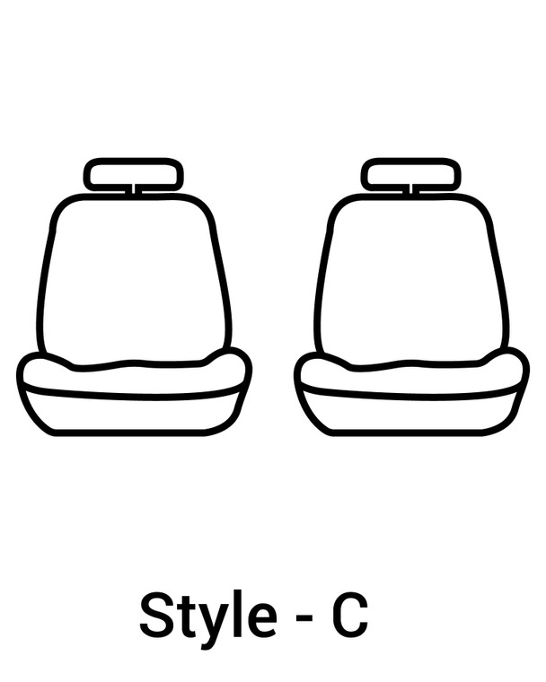 Custom Fit Carhartt SeatSaver Seat Cover | Bucket Style | Nylon | Black | Set of 2 | Ford Ranger 2019-2021