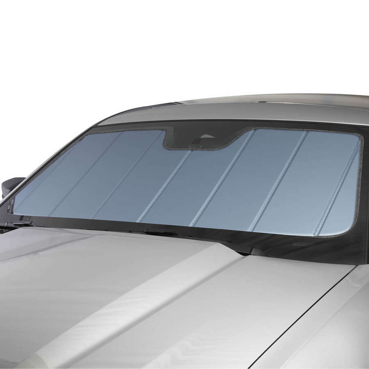 Ultimate Protection against UV Rays | Custom Fit Blue Metallic Windshield Shade
