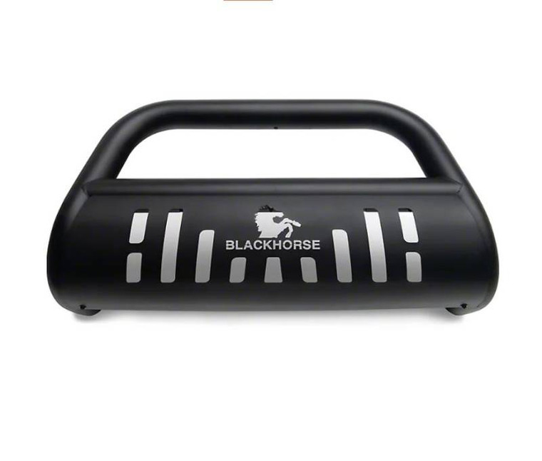 Custom Fit Black Horse Offroad Bull Bar | Strong & Stylish, Bolt On Mounting, 2-1/2 Inch Tube, Powder Coated, With Skid Plate