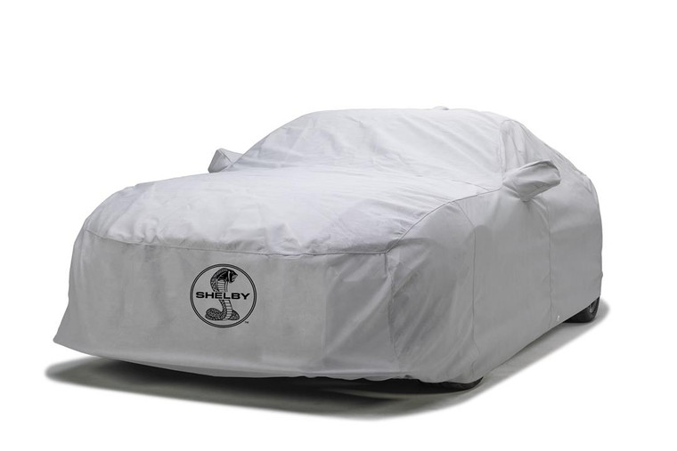 Shelby Logo Custom Fit Car Cover | All-Weather Gray 5 Layer Fabric | Lockable & Mirror Covers