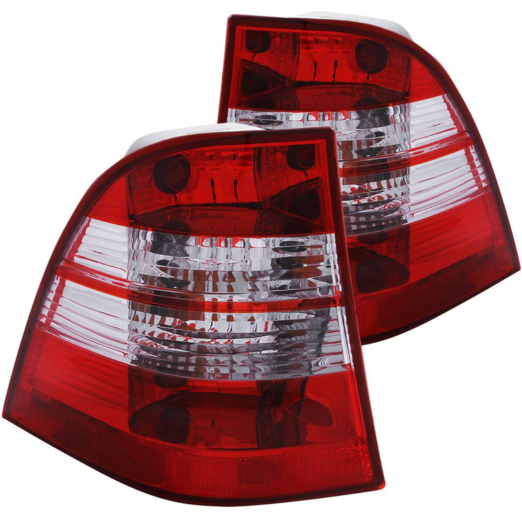 Top-Quality Clear Lens Tail Light Assembly | D.O.T Compliant | Chrome Housing | Set of 2