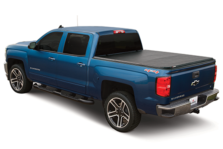 LEER Latitude Soft Folding Tonneau Cover | Black Vinyl, Easy-Open CYNC Latching System, Rugged Material