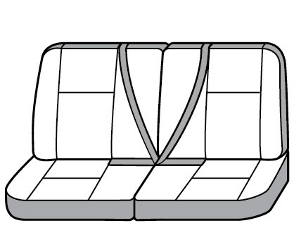 Ultimate Gray SeatSaver Seat Cover | Polycotton | for 50/50 Split Bench | Without Headrests