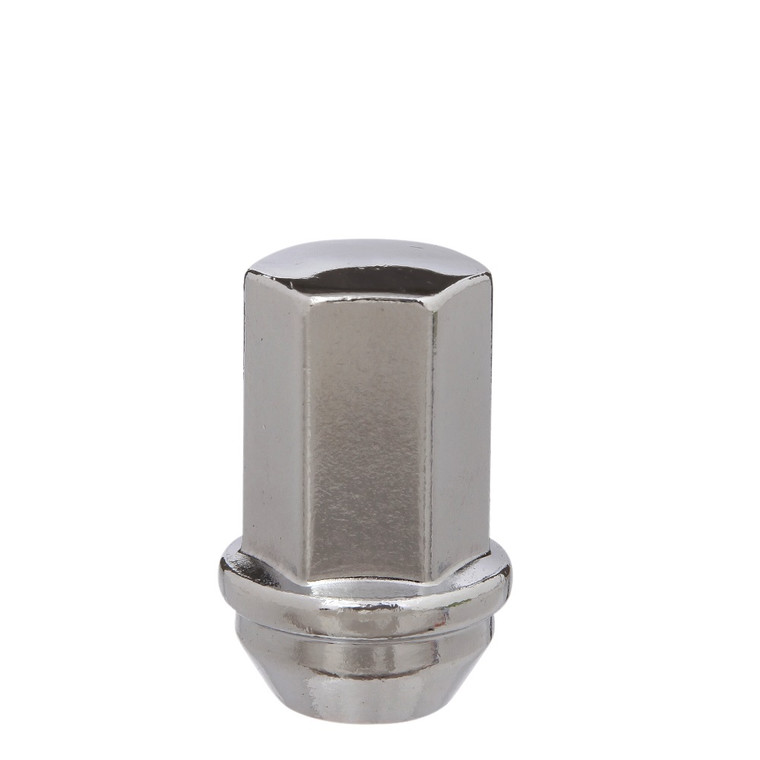 Chrome Plated Lug Nut Set Of 50 | 14x1.5, Acorn Design, 60 Degree Conical, 1.78 Inch Length, 7/8 Inch Hex Size