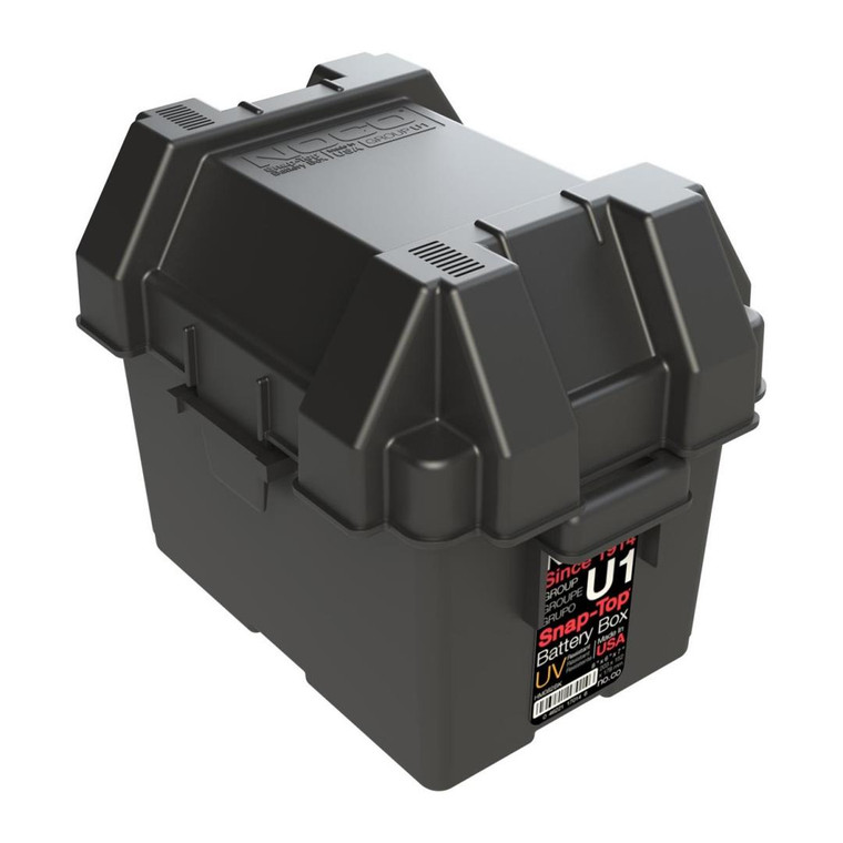 Noco HM082BKS Battery Box | Fits Group U1 | Snap-Top Black Box | Rugged Design