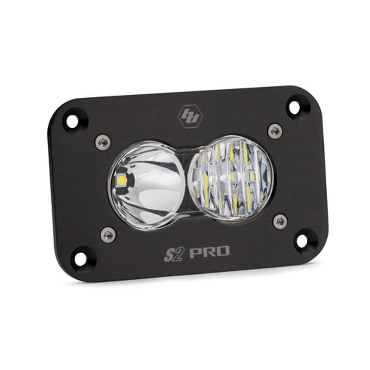 Baja Design Driving/Fog Light 481003 Driving/Fog Light; S2 Pro; LED Bulb; 2 LED Bulbs; 3 Inch x 2 Inch Rectangular; 24 Watt Bulbs Amp Draw 1.7 AMP; Driving/Combo Beam; 2450 Lumens; Hardcoated Clear Polycarbonate Lens