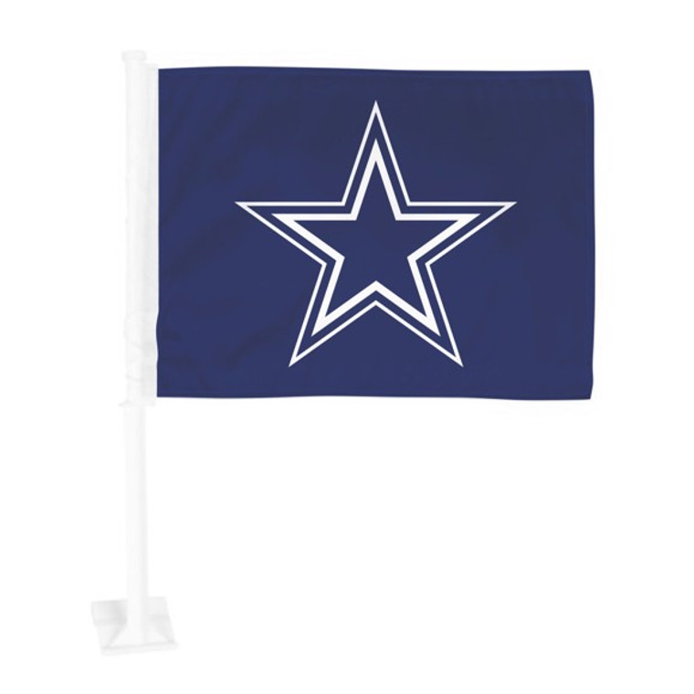 Fan Mat Flag 25482 Dallas Cowboys; 11 x 14 Inch Size; Nylon; With Plastic Clip; Single