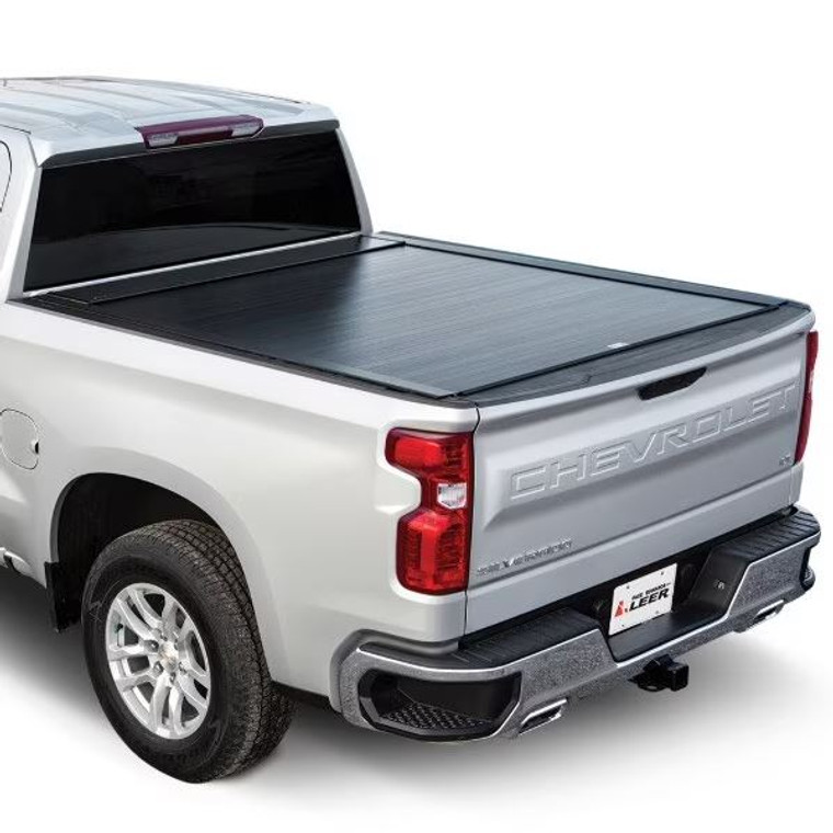 Pace Edwards Tonneau Cover BLC190 Bedlocker; Power Retractable; Low Profile; Matte Black; Powder Coated; Aluminum; Lockable Using Tailgate Handle Lock; With Built-In Pull Strap/Canister And Standard Rails