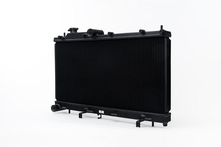 CSF Radiator 7095B Two Row; Black/Aluminum