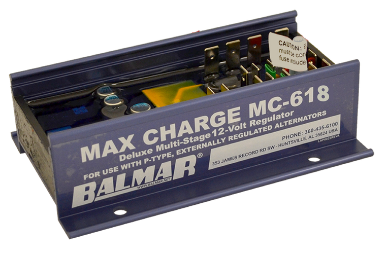 Fast Charging Balmar Voltage Regulator | Lithium & Major Battery Types | App & Color Display Monitoring