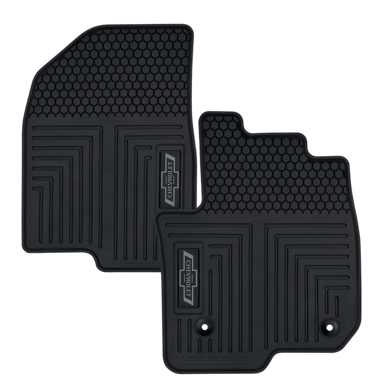 Plasticolor Floor Mat 001796R01 Direct-Fit; Black; Rubber; 2 Piece