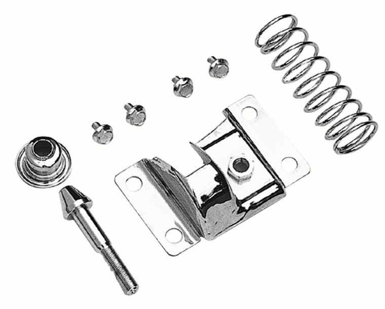 Trans Dapt Hood Latch 9473 Chrome; Steel; Single; Includes Latch/Pin/Spring And Hardware